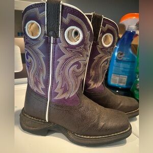 Little girls Durango cowgirl boots Euc purple size 13.5